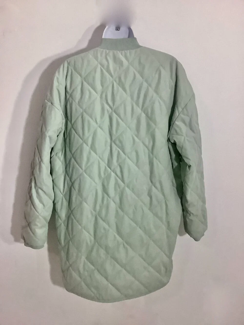 Trench Style Coat Green Universal Threads Quilted Look Wardrobe Staple Medium